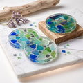 Ocean Tide Sea Glass Resin Coasters
