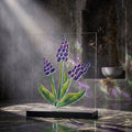 Amethyst Blooms – Purple Floral Crushed Glass Mosaic Art