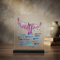 Midnight Breach – Whale Tail Stained Glass Ocean Art