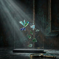 Nectar Kiss – Hummingbird and Floral Glass Mosaic Panel